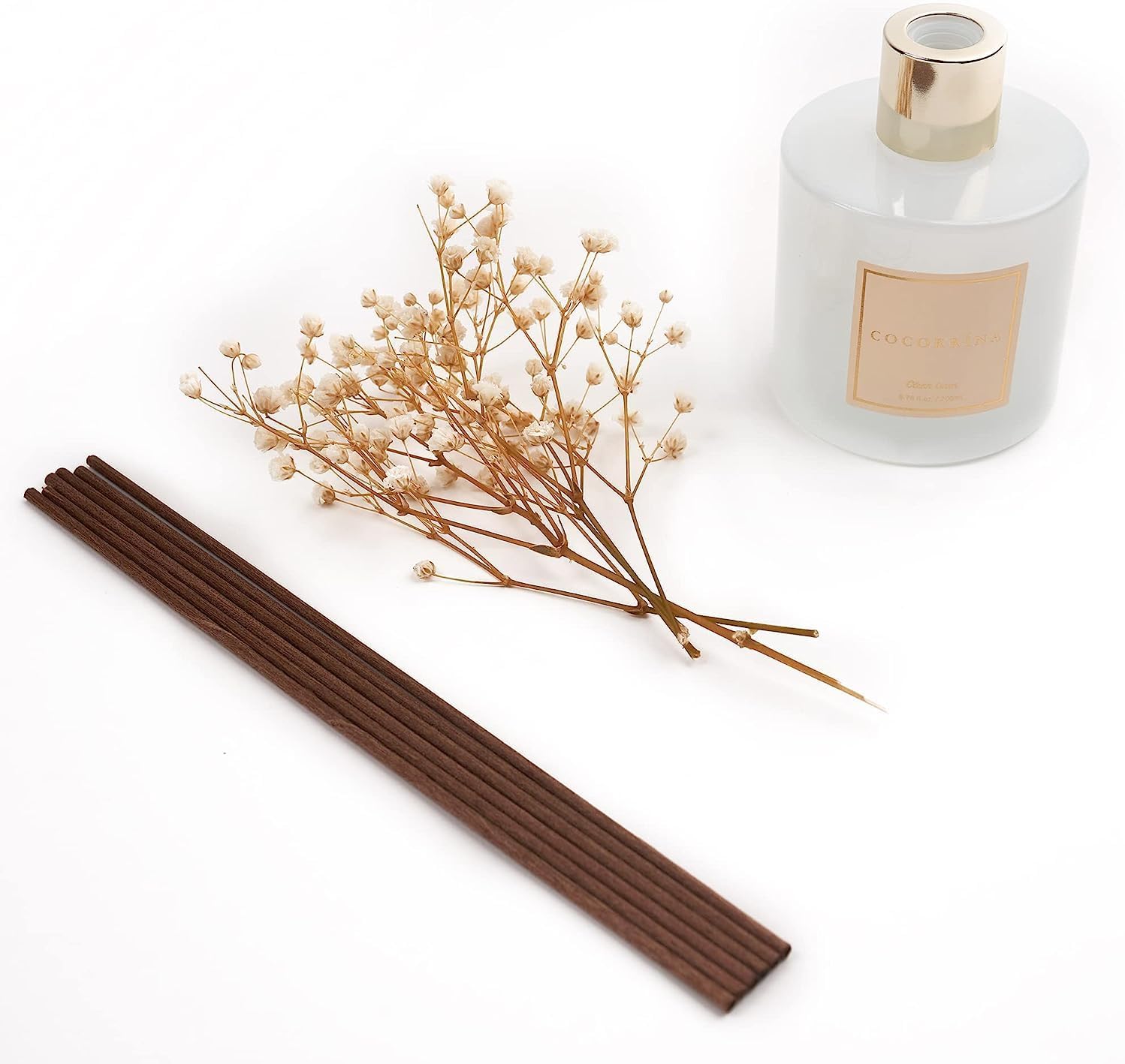 Cocorrína Reed Diffuser Set, 200ml Clean Linen Scented Diffuser with Sticks Home Fragrance for Bedroom Bathroom Living Room, Home & Office Decor