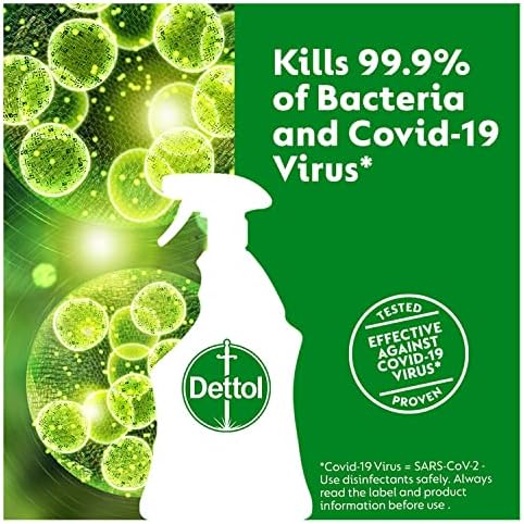 Dettol Power and Pure Bathroom Cleaner Spray 1 Litre, Pack of 6