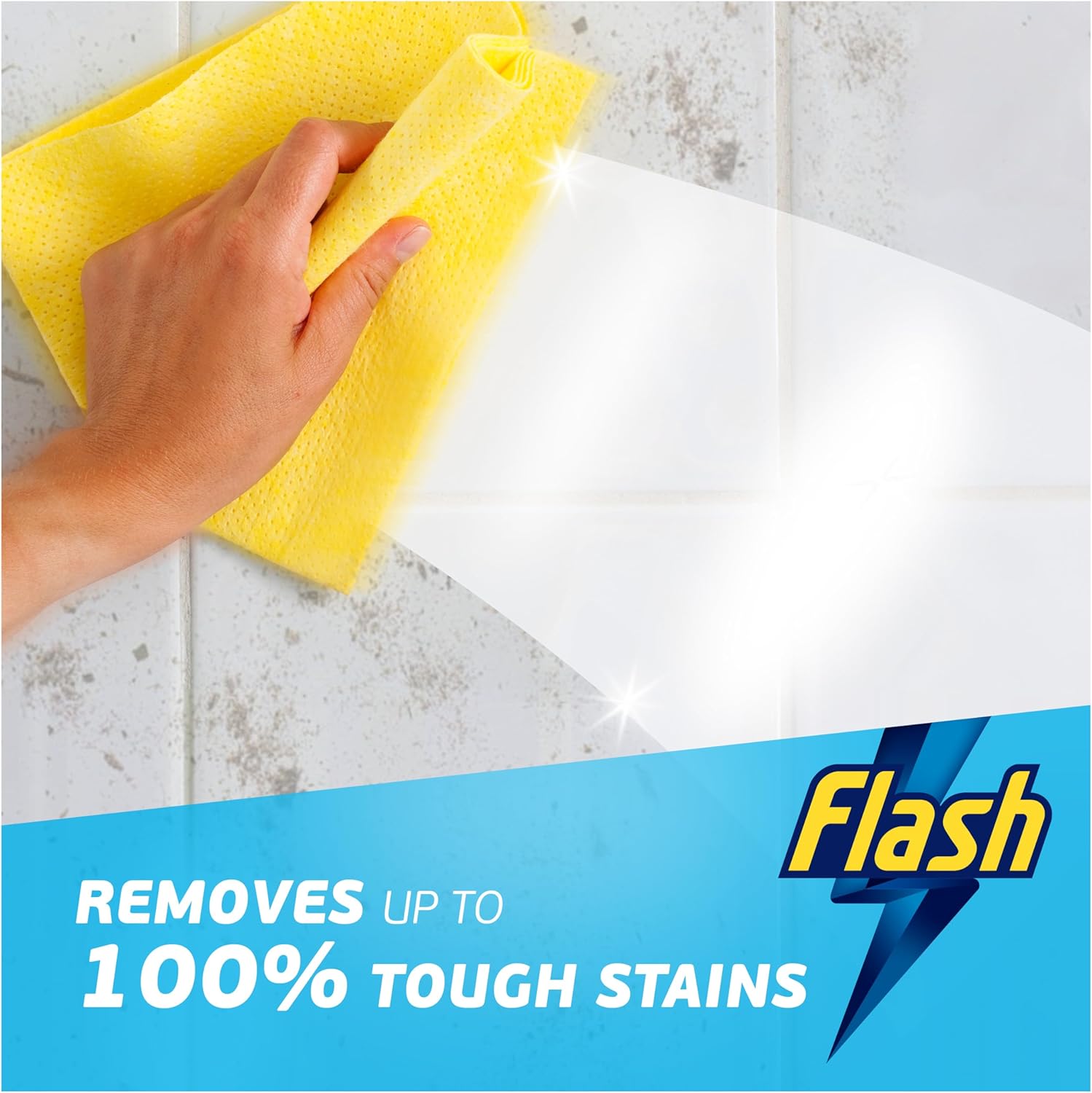 Flash Bathroom Cleaner Spray, 8 Litres (800 ml x 10), Bathroom Cleaning, Limescale Remover & Long Lasting Shine With Febreze Freshness, Bath Cleaner