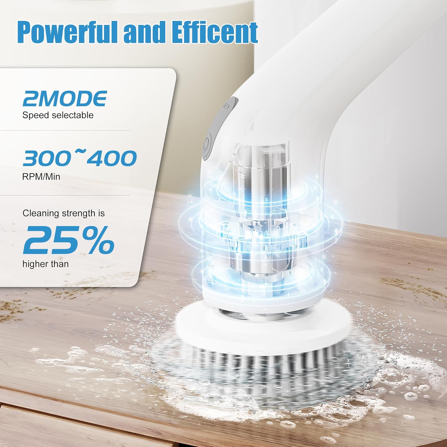 GeeSoul Electric Spin Scrubber, 13 in 1 Electric Cleaning Brush, Large Power with 2 Adjustable Speeds, Shower Cleaner Brush for Bathroom, Tub, Toilet, Kitchen