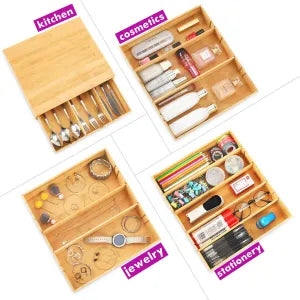 Bamboo Coffee Pod Holder Stand – Tea & Coffee Machine Organizer with Sliding Drawer Storage
