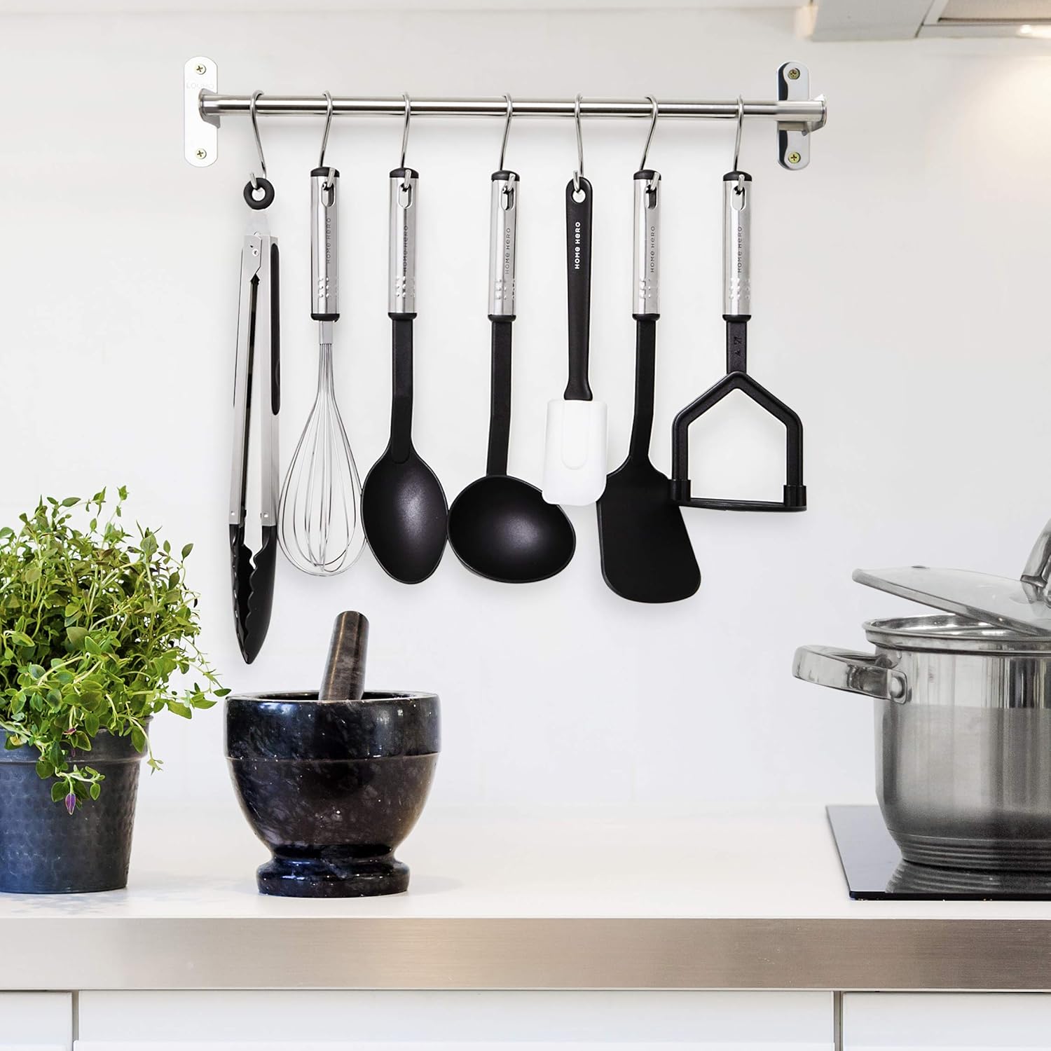 Kitchen Utensils Set - 25pieces Non-Stick Heat Resistant Cooking Utensils Set - Spoons Turners Spatula Ladle Set - Kitchen Tools Gadgets Accessories