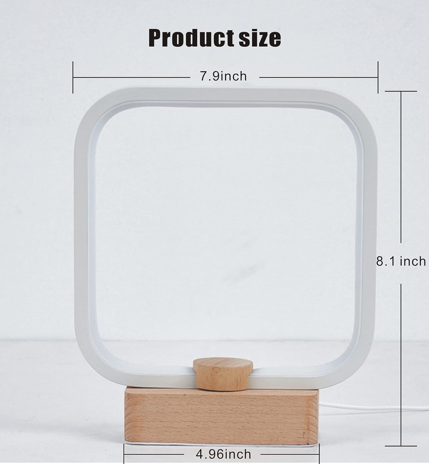 LED Wood Table Lamp, 3-Color Temperature Bedside Lamp,Bedroom Bedside Night Light, Dimmable Led Lighting, Small Table Lamps for Living Room OfficeCreative Home Decor, Unique House warmging Gift [Energy Class F]