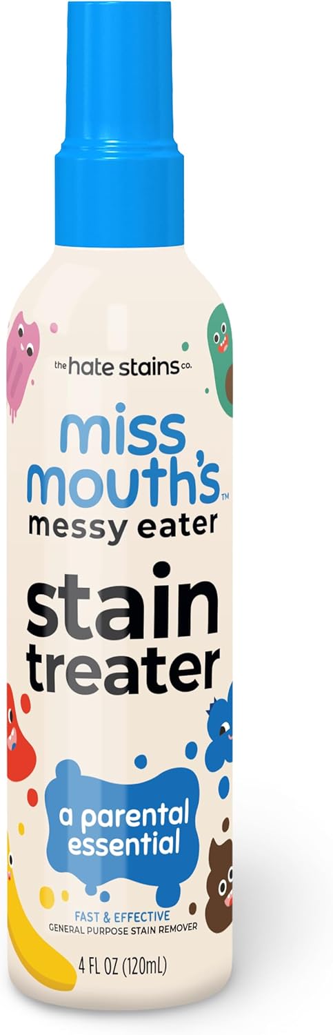 Miss Mouth's Messy Eater Stain Treater Spray - 118 ml Stain Remover - Newborn & Baby Essentials - No Dry Cleaning Food, Grease, Coffee Off Laundry, Underwear, Fabric
