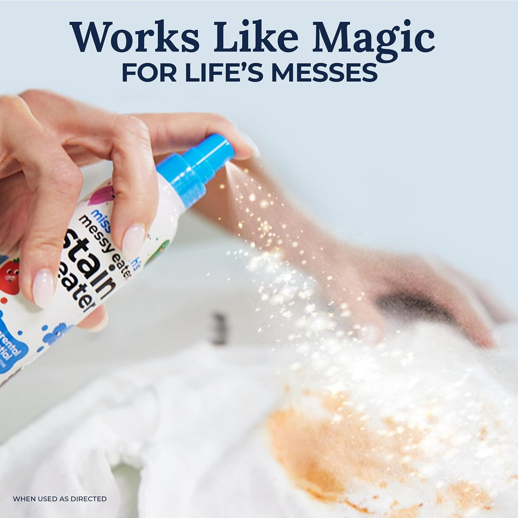 Miss Mouth's Messy Eater Stain Treater Spray - 118 ml Stain Remover - Newborn & Baby Essentials - No Dry Cleaning Food, Grease, Coffee Off Laundry, Underwear, Fabric