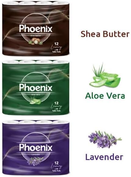 Phoenix Toilet Rolls – 60 Pack | 3 Ply Supreme Unscented Toilet Paper | Bulk Buy, Soft, Quilted, Sustainably Sourced, Eco- Friendly Luxury Bathroom Tissue