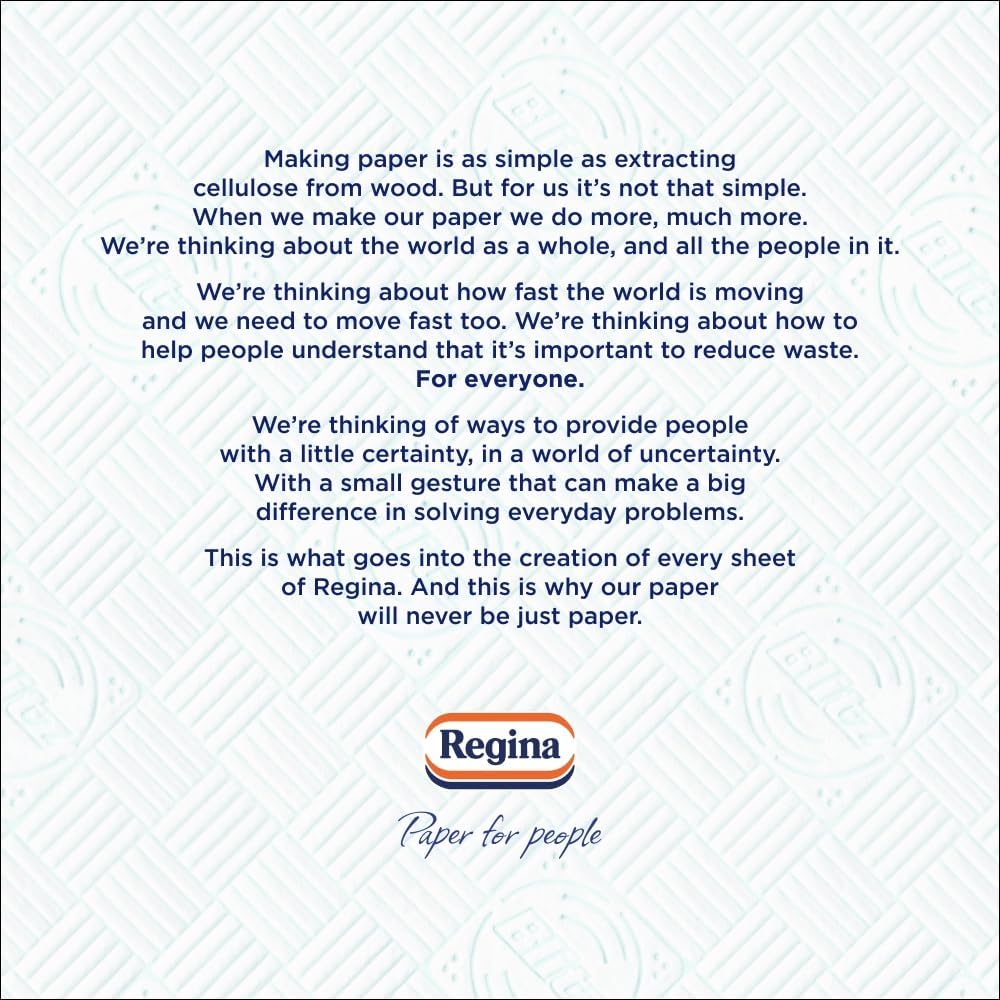 Regina Blitz Household Towels – 12 Packs, 3-ply Kitchen Rolls, 70 Sheets Each, FSC Certified, Recyclable, 60% Larger Sheets