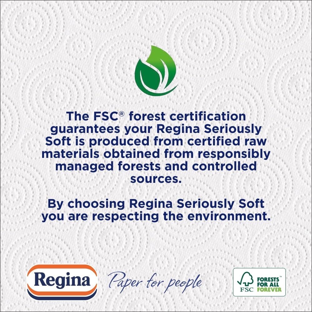 Regina Thirst Pockets Kitchen Roll - 12 Rolls, 1,200 Super Absorbent Sheets, Unique Pocket Technology, Your Ideal Kitchen Companion, FSC certified product